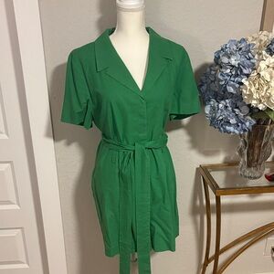 Kelley Green, Alex Marie Linen romper size 14